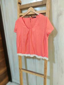 Orange Colour Top Size-38