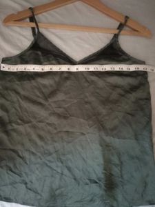 Olive Green Cami with Lace