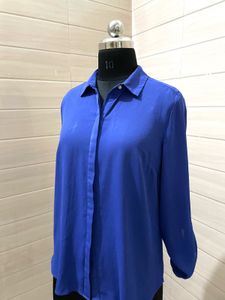 George Pintresty 🌸Blue Long Sleeve Blouse