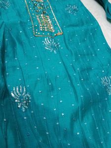 Teal &amp; Yellow Salwar Suit