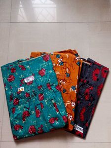 Elastic Cotton Nighties Combo Of 3