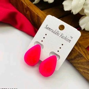 Pink Teardrop Earrings