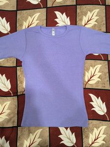 Lilac Ribbed Long Sleeve Top