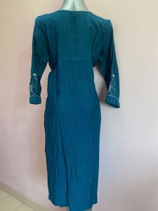 Elegant Teal Embroidered Kurta