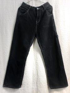 High Waist Denim Black Flared Jeans