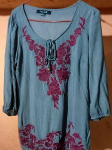 Forever 21 Embroidered Tunic