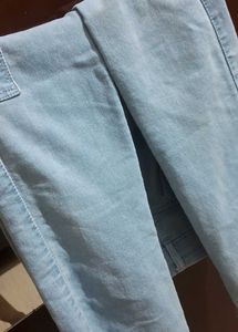 Light Wash Straight Fit Denim Jeans