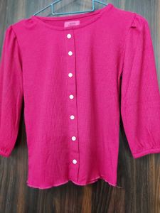 LUCKY CHARM hot pink top (S)