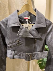 Stylish Gray Cropped Jacket