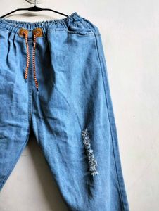 Distressed Light Wash Jeans