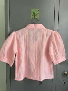 Pink Puff Sleeve Top