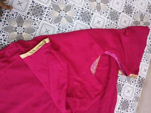 Pink Floral Embroidered Kurti