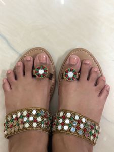 Ethnic Beaded Flats