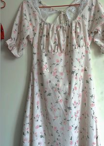 Floral Open Back Dress