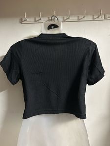 Cropped Button-Down Top