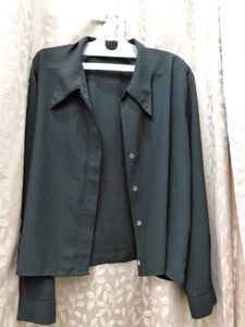 Classic Black Button-Down Top