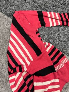 Striped Quarter-Zip Pullover