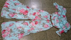 Floral Crop Top &amp; Palazzo Set