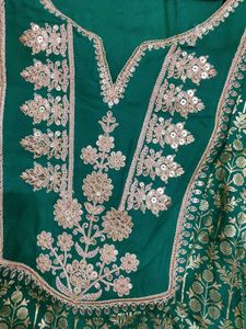 Green &amp; Gold Kurta Set