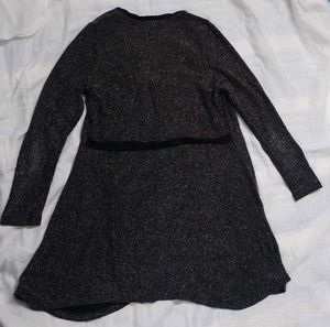 Sparkly Open-Front Cardigan
