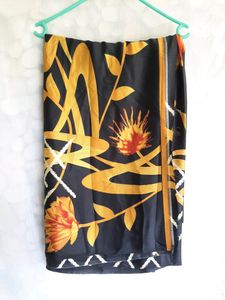 Women Black Satin Saree