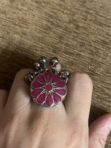 Magenta adjustable Ring