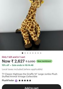 TY Classic Hightops the Giraffe 14” Large Jumbo