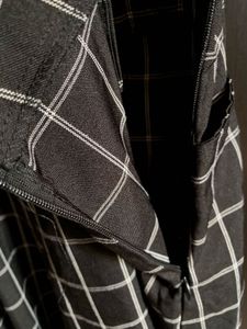 Checkered Suspender Wide-Leg Jumpsuit