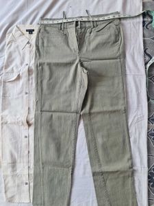 Striped Tunic Shirt With Straight Pant