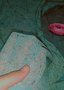 Embroidered Seafoam Green Fabric