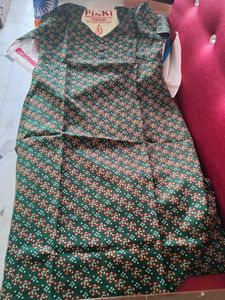 Green Printed Kurta Set