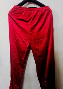 3XL Red Satin Night Suit