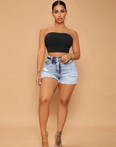 Black Tube Top with Lace-Up Detail