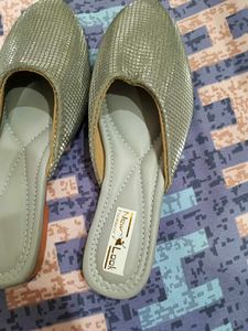 Silver Flats &amp; Sandals never used