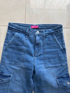 Lyra Denim Cargo Pants