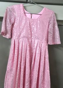 Pink Polka Sequin Dress