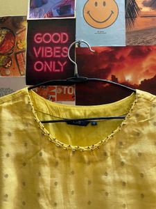 Yellow Embellished Tunic Top