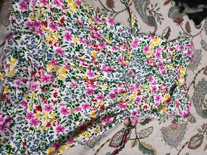 Beautiful Multicolour Frock For 7-8 Years Girl