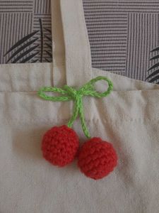Cute Cherry bag charm