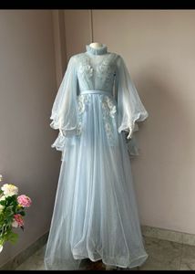 Blue And Pink Combo Gowns