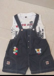 Branded Denim Dungree Set