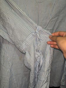 Stirped Top With Flared Sleeves