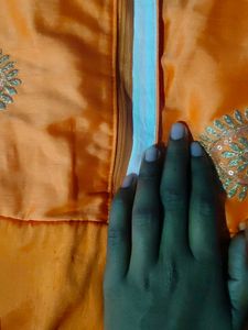 Orange Embellished Blouse