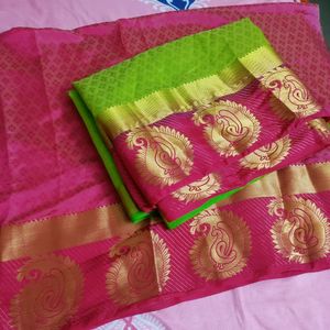 Green &amp; Pink Colour Saare