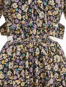 Floral Mini Dress with Cutout Detail