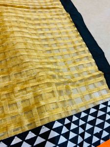 golden elegant saree