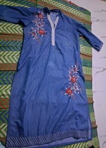 Denim Kurta