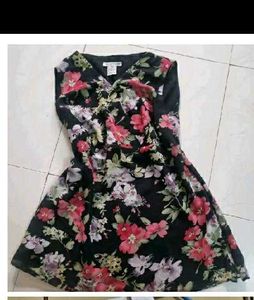Black Floral Top For Women