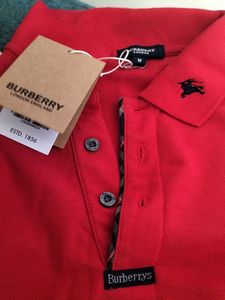 Brand New Burberry London Red Polo Shirt