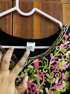 Embroidered Black Kurti